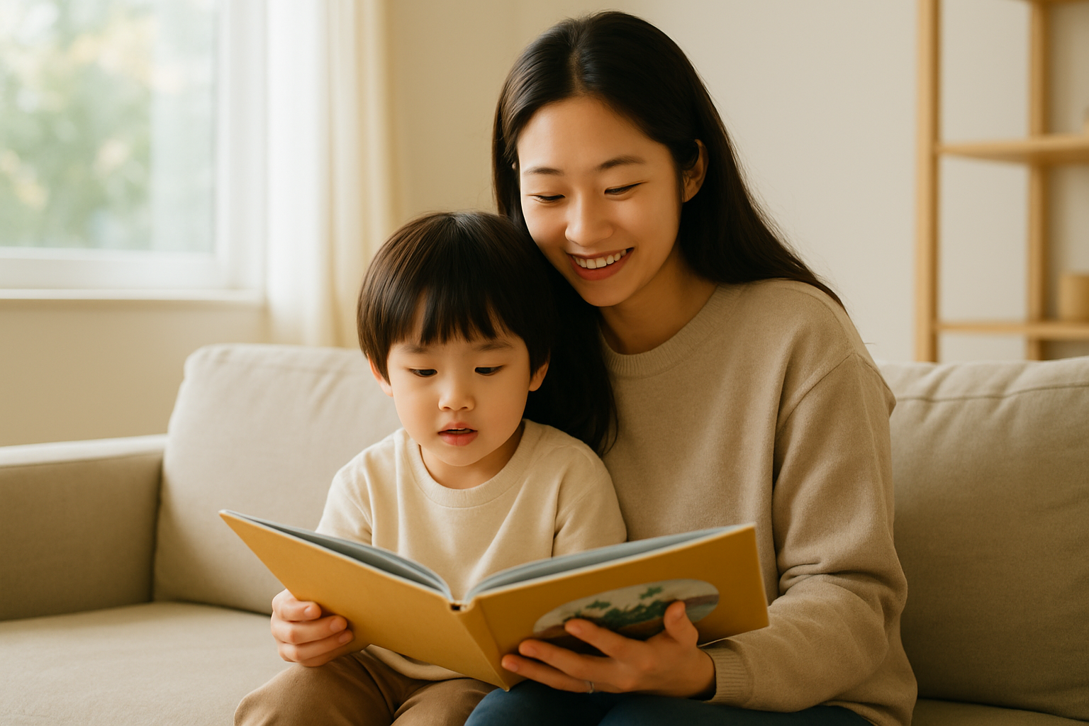 아이와 그림책을 읽는 엄마